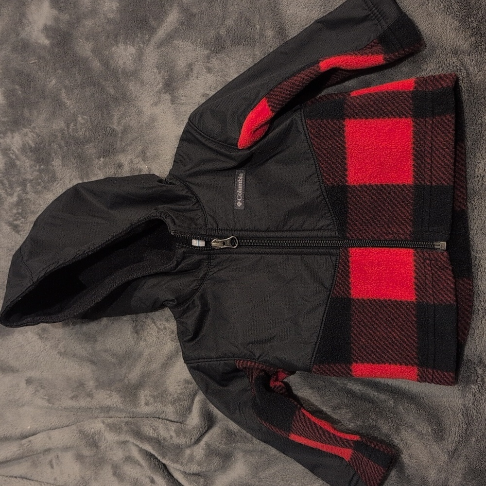 Columbia infant jacket red and black buffalo check